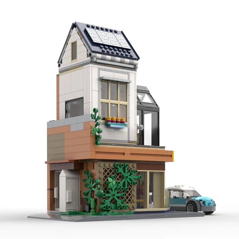 776 قطعة MOC حديقة البيت وحدات نموذج اللبنات البناء هدايا عيد الميلاد تجميع اللعب التعليم الطوب الاطفال عيد ميلاد #5