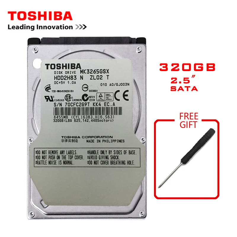 LS Toshiba 2.5 "SATA2 250G 320GB Built-In Hard Drive 5400 RPM Disco Duro Interno Suitable For Laptops