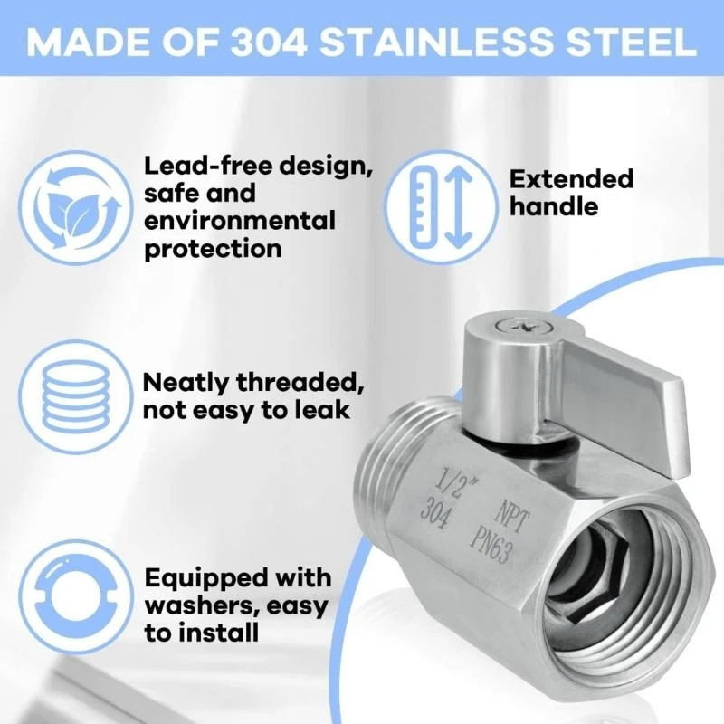 97QC الصلب 1/2inch NPT صمامات التحكم في مياه الدش