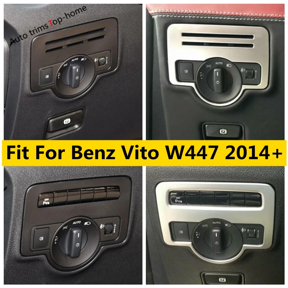 

Head Light Lamp Switch Button Stickers Decoration Frame Cover Trim Fit For Mercedes-Benz Vito W447 2014 - 2021 Car Accessories