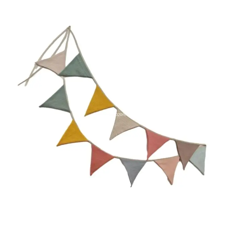 Newborn Photograph Props Pennant Bunting Multicolor Baby Hanging for Wedding