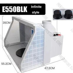 Hobby Airbrush Spray Booth Filter Set for DIY Airbrushing Modeling Arts Craft with LED Lights Painting Exhaust Fans