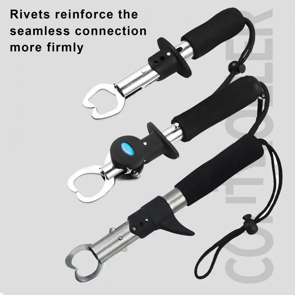 Fish Gripper with Eva Handle Fishing Tool with Eva Handle Stainless Steel Fish Gripper with Ruler Scale Eva Handle Fishing