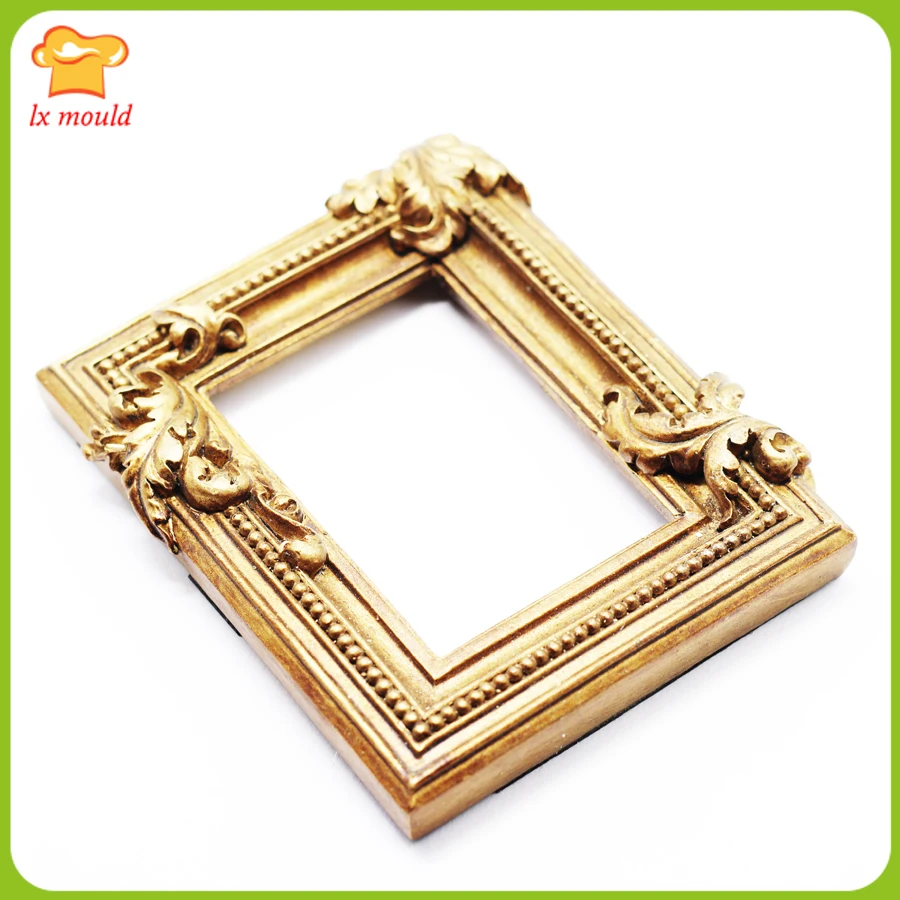 Baroque Style Retro Photo Frame Silicone Mold for Cake Decoration Fondant Icing Chocolates Sugarcraft DIY Resin Art Crafts