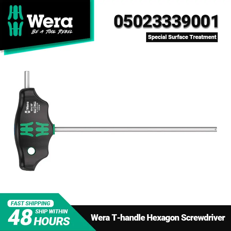 

WERA 05023339001 Screwdriver 137mm Length Low-weight T-handle Hexagon Screwdriver with Holding Function Corrosion Protection