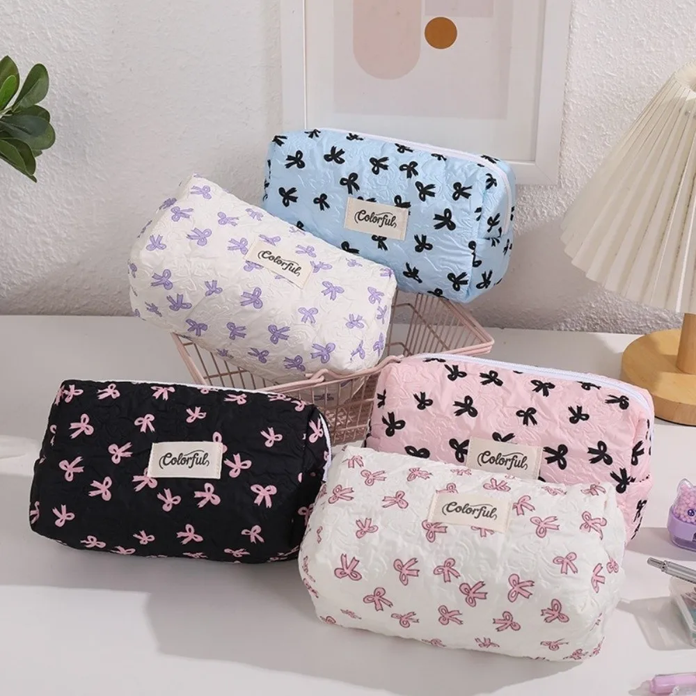 Korean Style Mesh Pencil Case Cake Embroidery Large Capacity Pen Bag Cylinder Transparent Pencil Pouch Gift