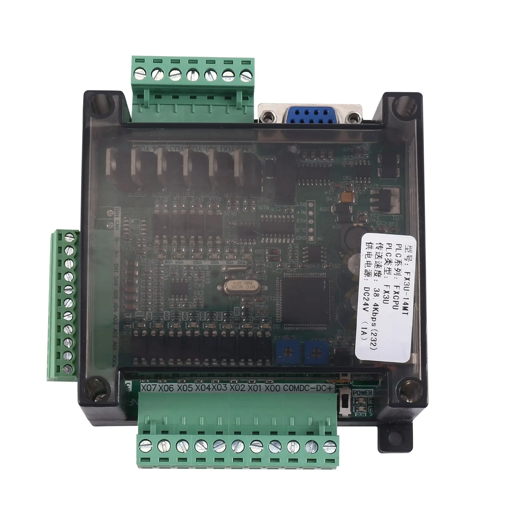 1 Piece FX3U-14MT Compatible With FX1N 2N PLC Industrial Fx3u Data Register 6AD 2DA Modbus 485 (B)-ABIU