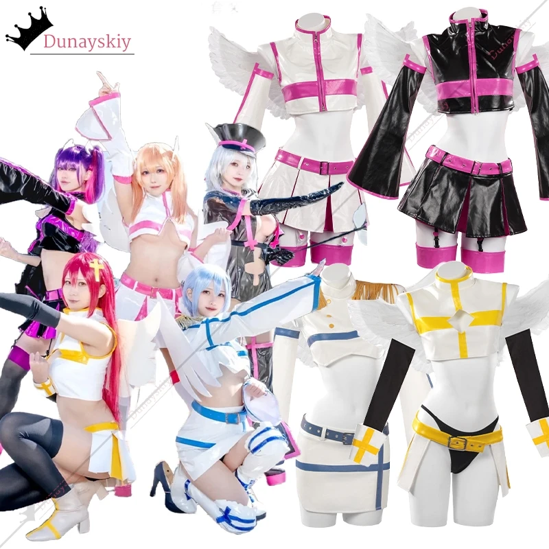 Disfraz de Cosplay de Anime Nigoriri Milliela Mikari Ririsa Lilyel, uniforme completo de seducción trimensional 2,5 con alas, disfraz de Halloween