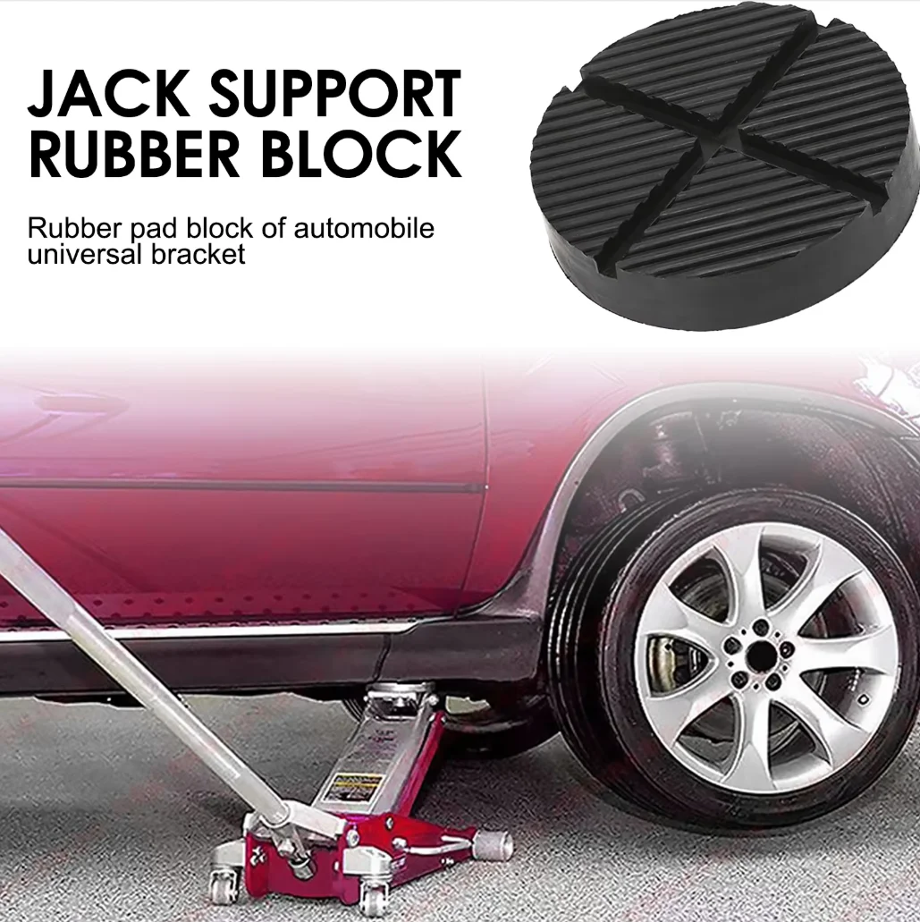 Universal 1Pc Car Lift Jack Stand Rubber Pad Rubbers Pads Heavy Duty Auto SUV Van Pickup Slotted Lift Jacks Pads