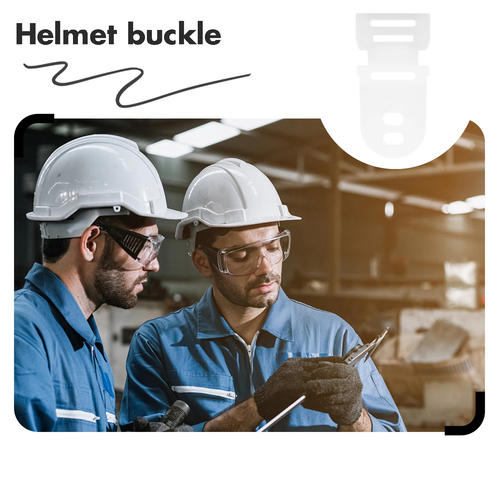 

20pcs Safety Hat Chin Strap Buckle Hard Hat Accessories Durable Replacement For Construction Strap Attachment Repair