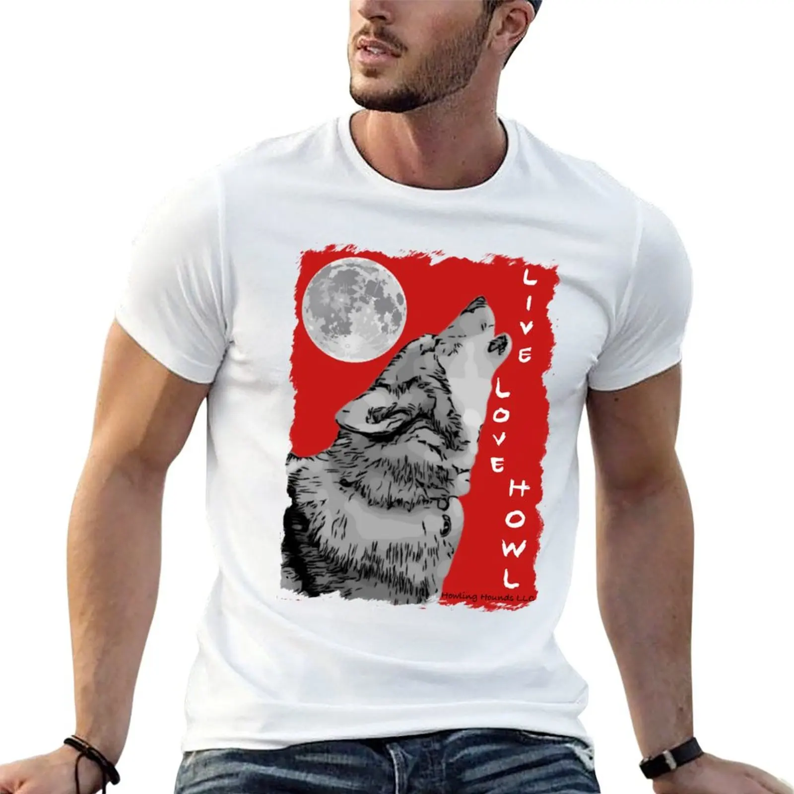 

Live love howl Frazier T-Shirt t shirt man casual man t shirt heavy cotton T-Shirt
