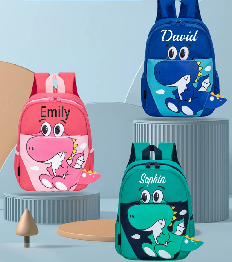 

Customized Autumn And Winter New Kindergarten Backpackcartoon Cute Backpack For Girls And Children Dinosaur Children's Backpack