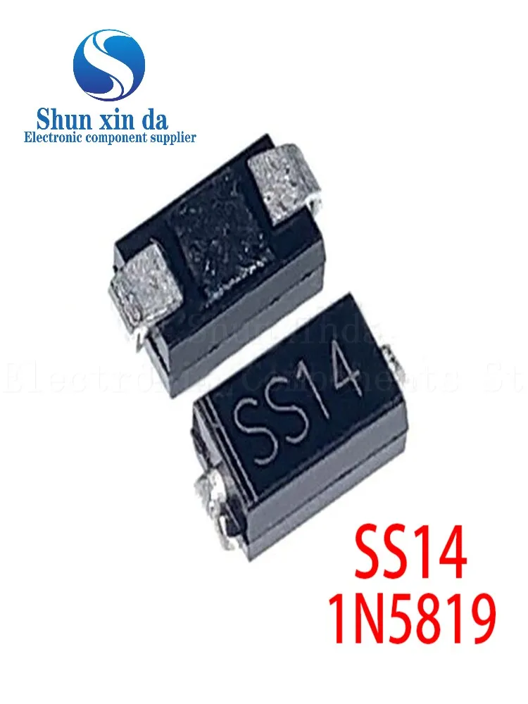 2000PCS SS14 SS24 SS34 SS16 SS26 SS36 SS110 SS210 SS310 SS54 SS56 SS510 1A 40V SMA DO-214AC SMD Schottky Diodes