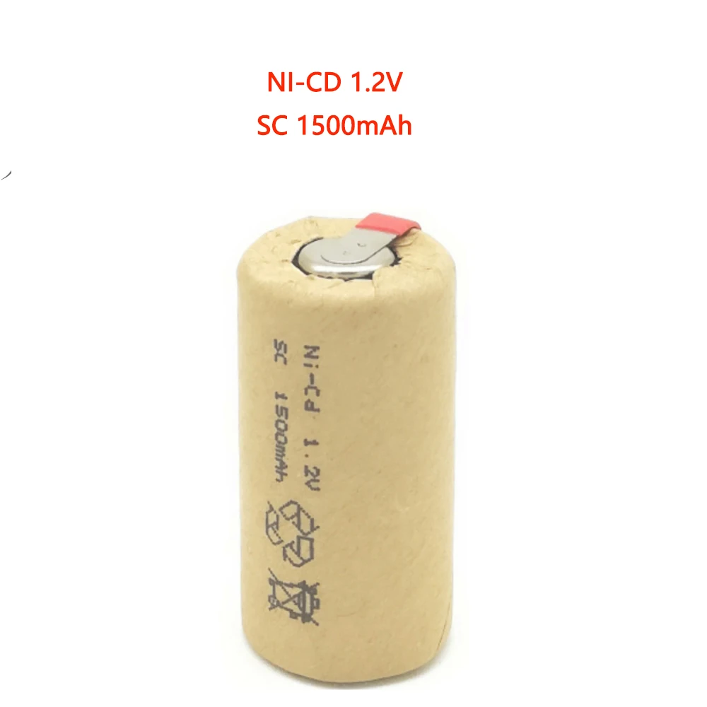 High quality Ni-CD1.2V SC1500mAh Sub C high power 10C rechargeable battery for power tools cordless electric drill ni-cd battery