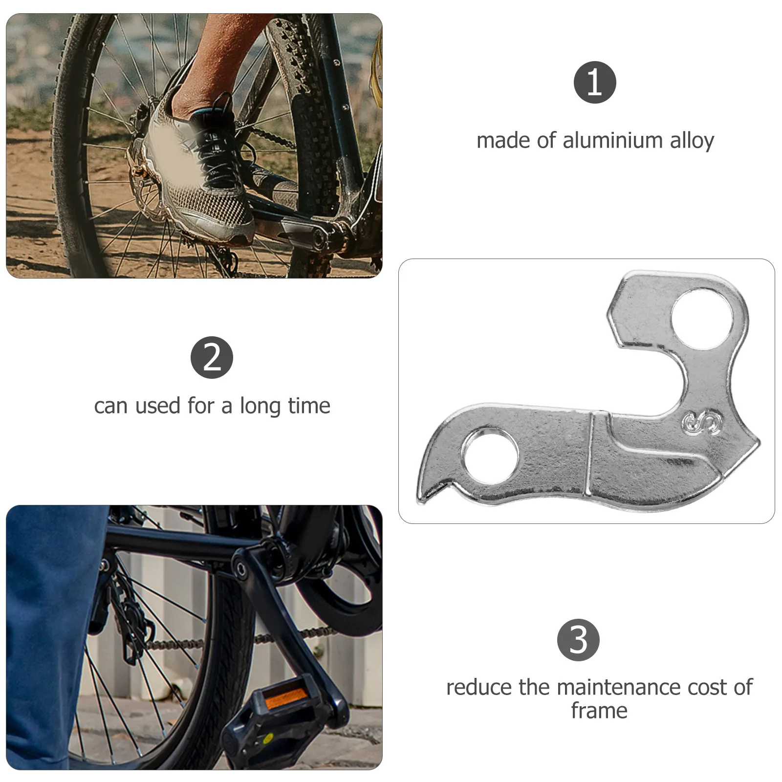 

Alloy Rear Derailleur Hanger Bike Frame Tail Hook for Mountain Bicycle Durable Smooth Fits Most Bikes Replacement Part Bike Gear