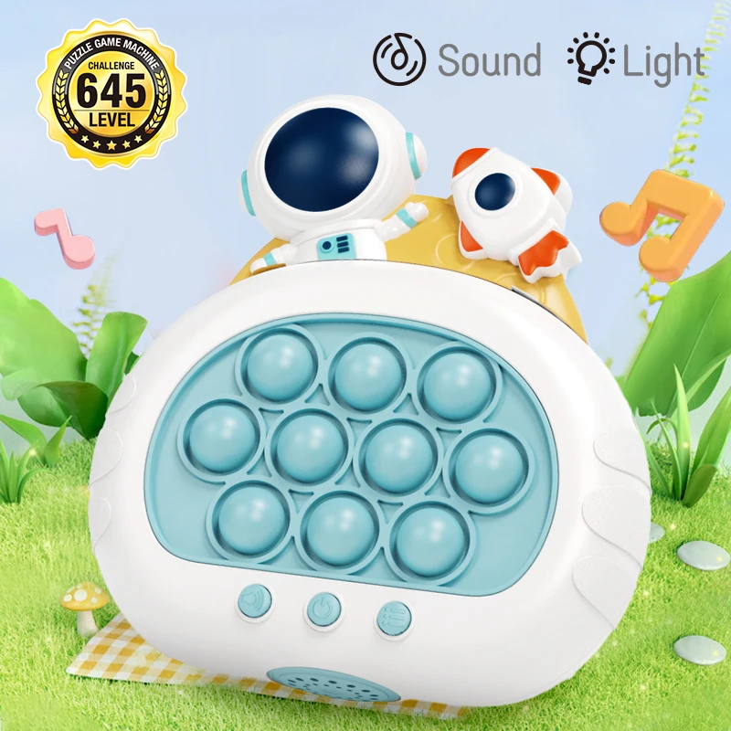 Machine de jeu à pousser rapide pour garçons et filles, jouet de presse en silicone, jouet de fête pour enfants, son électronique, souris au sol du bout des doigts