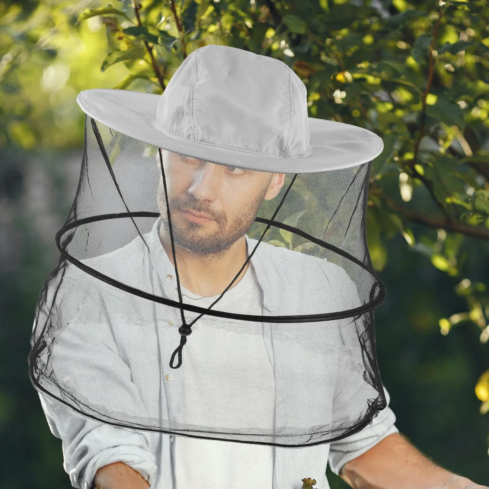 2 Pcs Sun Protection Beekeeping Hat Veil Sunscreen Fishing Keeper Costumes Adult Cotton Polyester Beekeeper Convenient