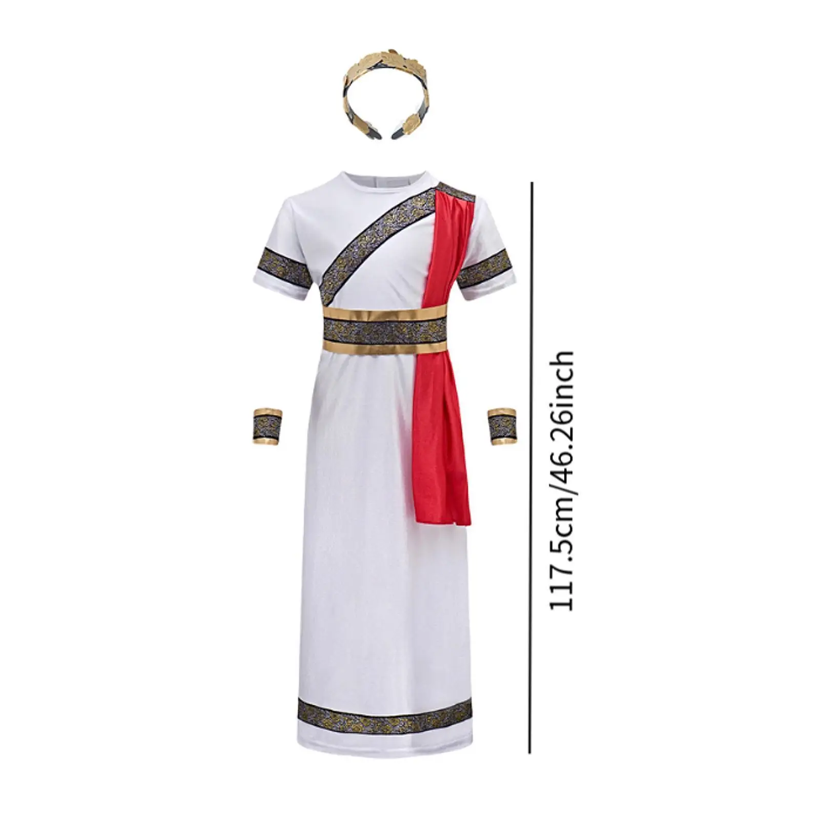 Children Roman Costumes Set Robe Stage New Year Holidays Props Role Playing
