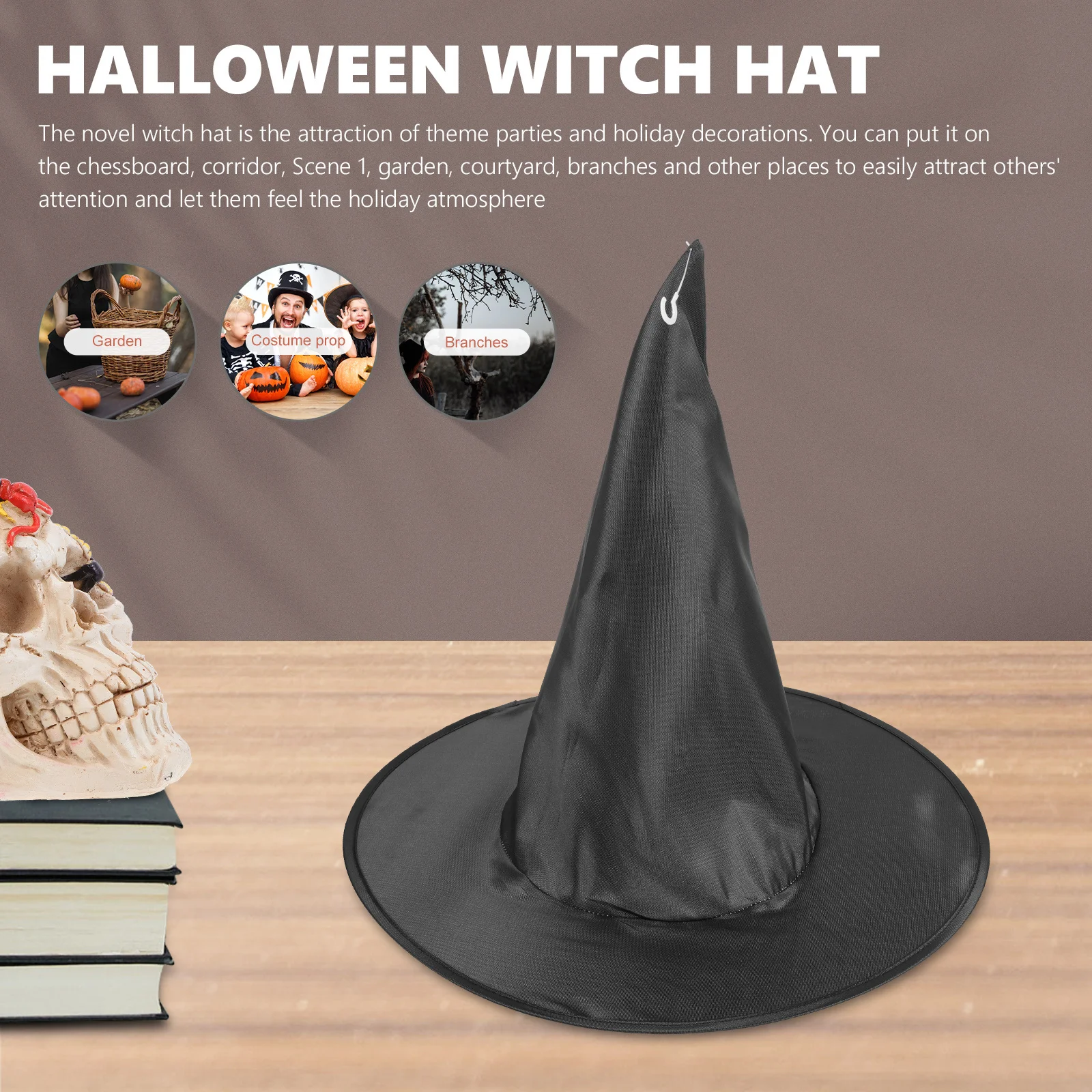 

1 комплект, шляпа ведьмы на Хэллоуин, уникальный дизайн с остроконечным дизайном, вечерние реквизит для косплея, декор для селфи, шляпа ведьмы на Хэллоуин, карнавальный костюм