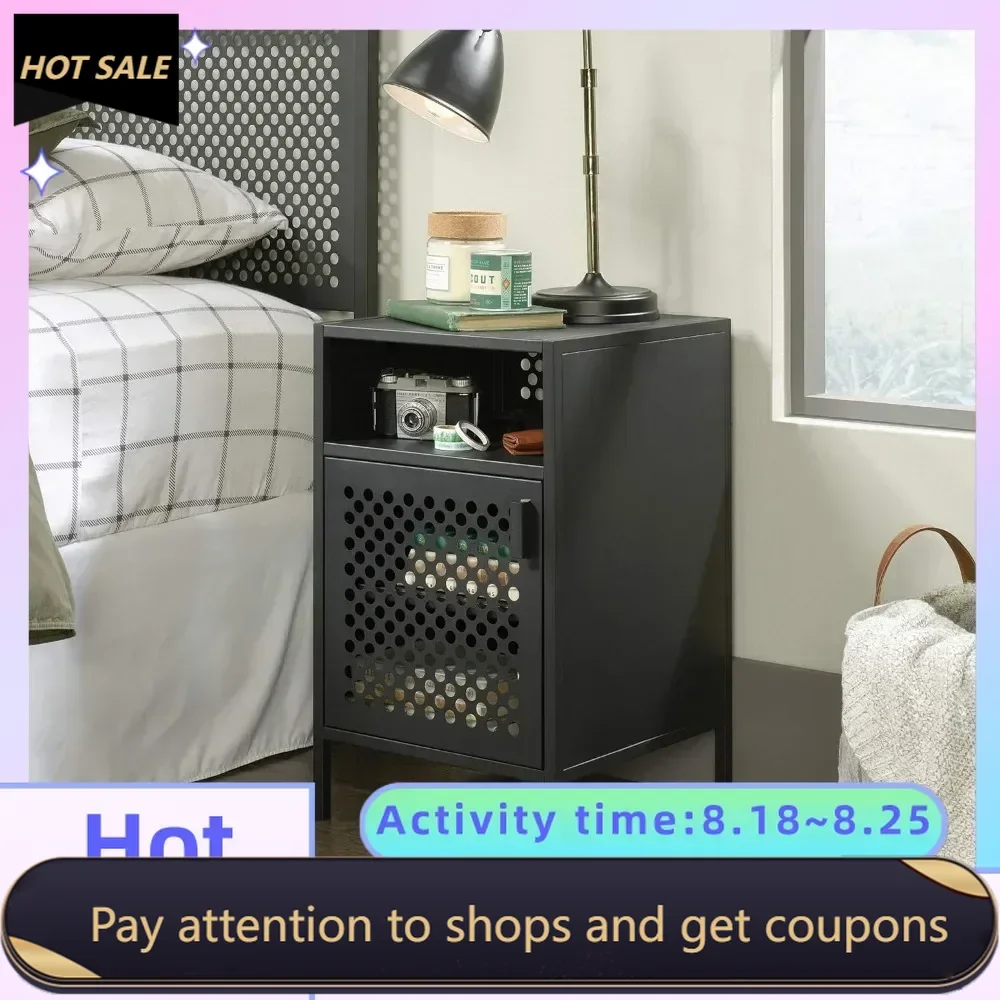 

L: 14.49" X W: 14.96" X H: 24.02" Living Room Cabinet Night Stand Nightstand Black Finish Freight Free Bedside Table for Bedroom