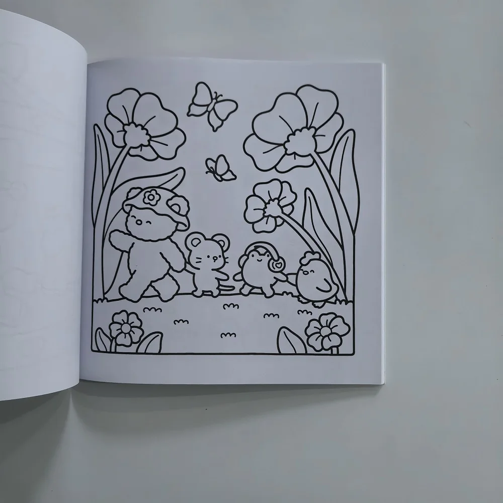 Little Friends Coloring Book - Fun & Simple Animal Designs for Stress Relief, Great for Teens & Adults