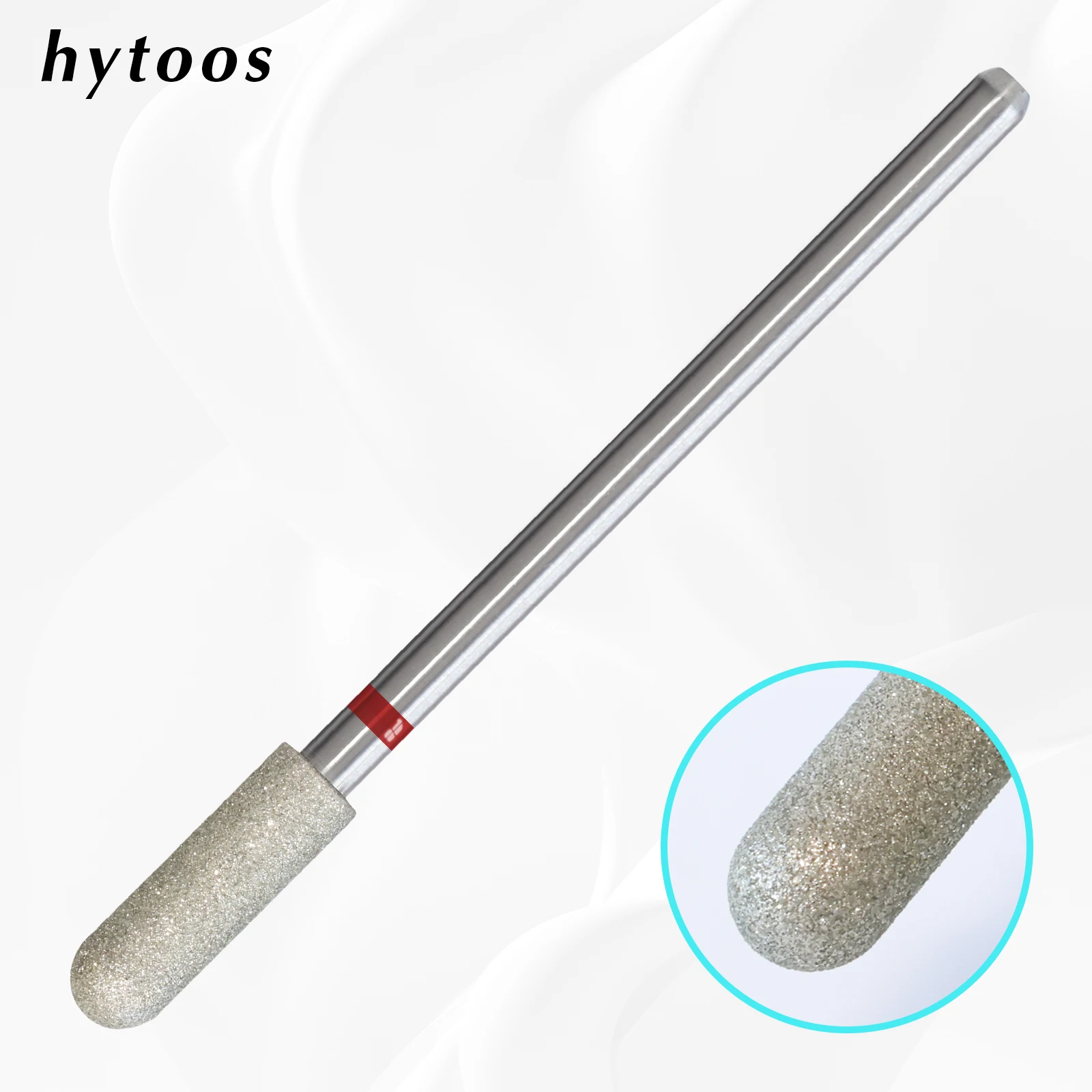 

HYTOOS 3/32'' 4mm Round Barrel Diamond Nail Bit Cuticle Cleaner Under Nail Dead Skin Remover Safety Professional Manicure
