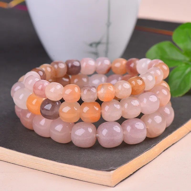 Xinjiang gold silk jade bracelet four-way developed barrel beads couple bracelet styles are diverse couple bracelet