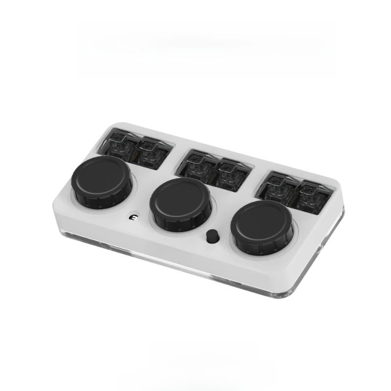 

Aluminum alloy 3 knob PS/PR custom programmable mechanical keyboard workbench KB3X-03