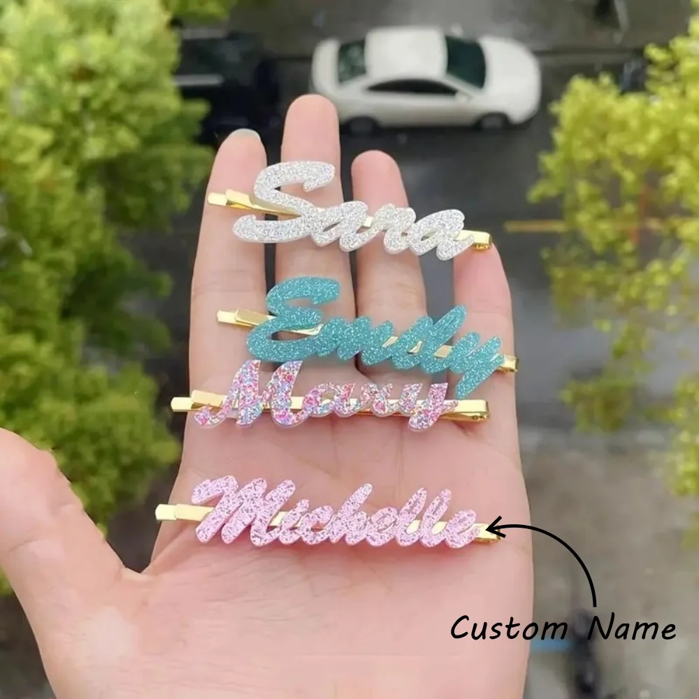 

Customized Word Letter Hair Clips Colorful Stylish Words Hair Pins Acrylic Hair Barrette for Women Girls Hair Accessories Gifts