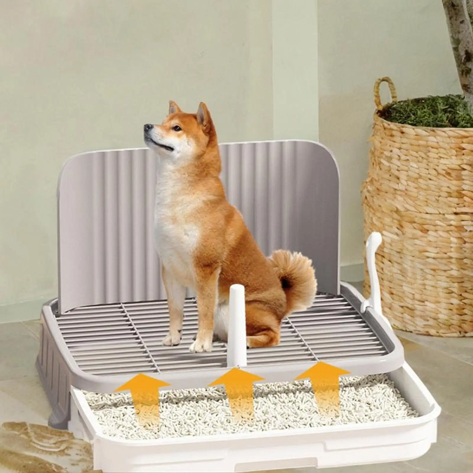 Dog Potty Tray Puppy Toilet Pee Mesh Training Tray Dog Litter Box Pee Pad Holder Dog Training Toilet for Small Size Dogs Puppy - view 3