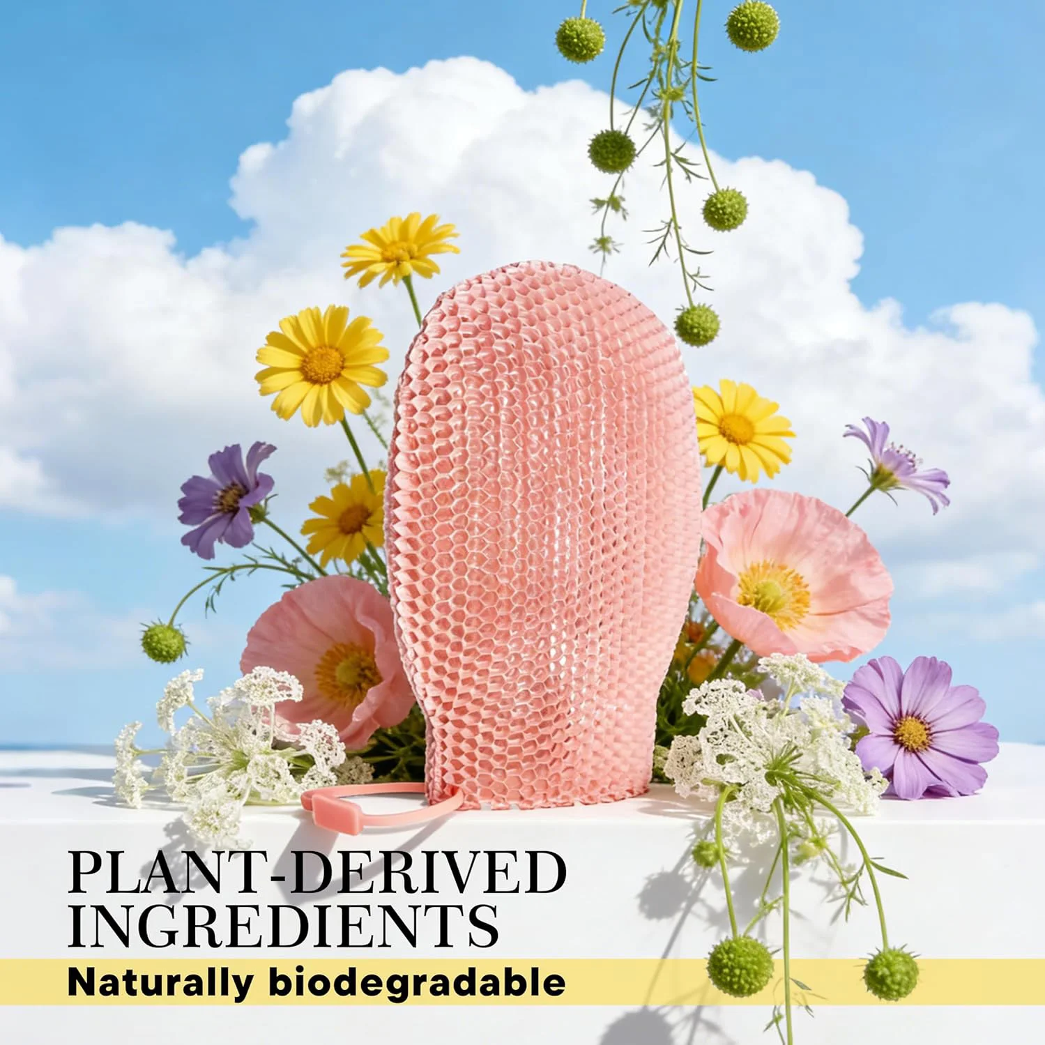 New Honeycomb TPU Exfoliating Shower Glove - Quick-Drying Body Scrubber Sponge for Bathroom