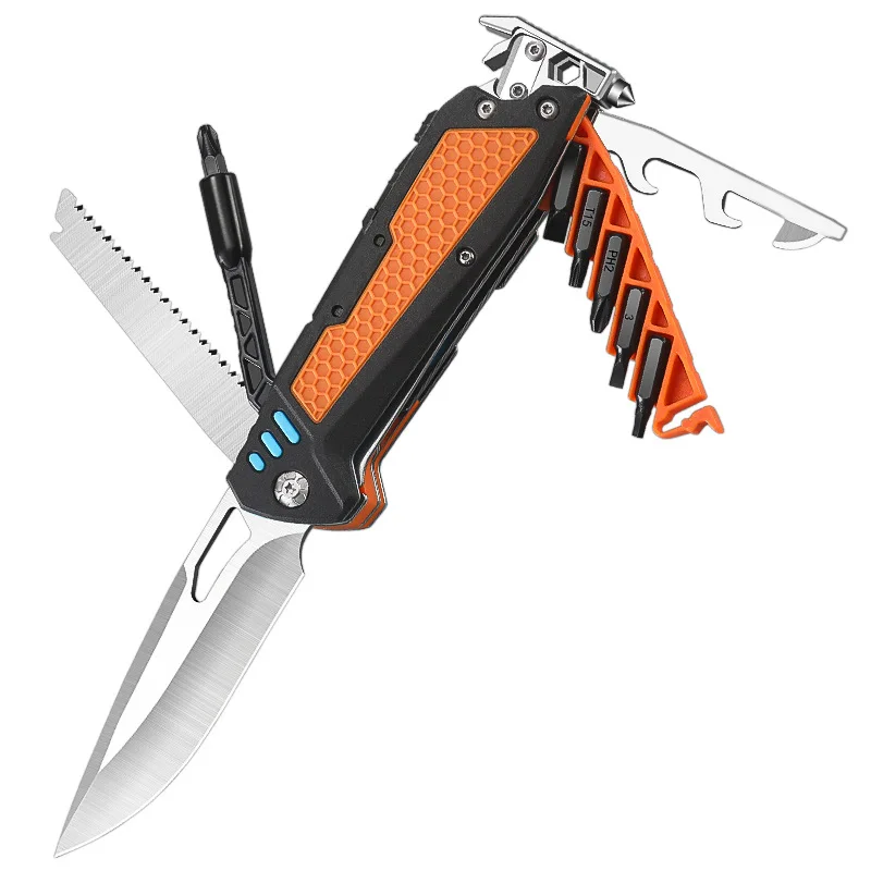 

Outdoor EDC Portable Multifunctional Folding Tool Hiking Camping Hammer Screwdriver Car Emergency Tools