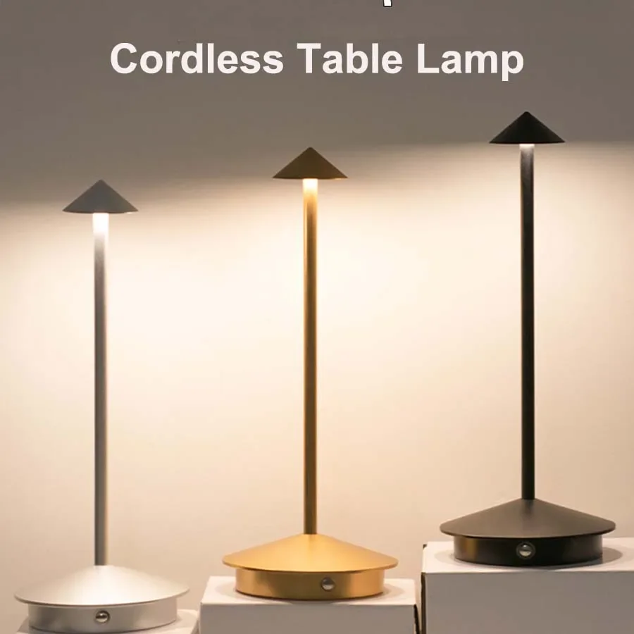 

Cordless Table Lamp Rechargeable Touch Desk Lamp Portable Dimmable Night Light Outdoor Creative Hotel Restaurant Bar Decor Lamp