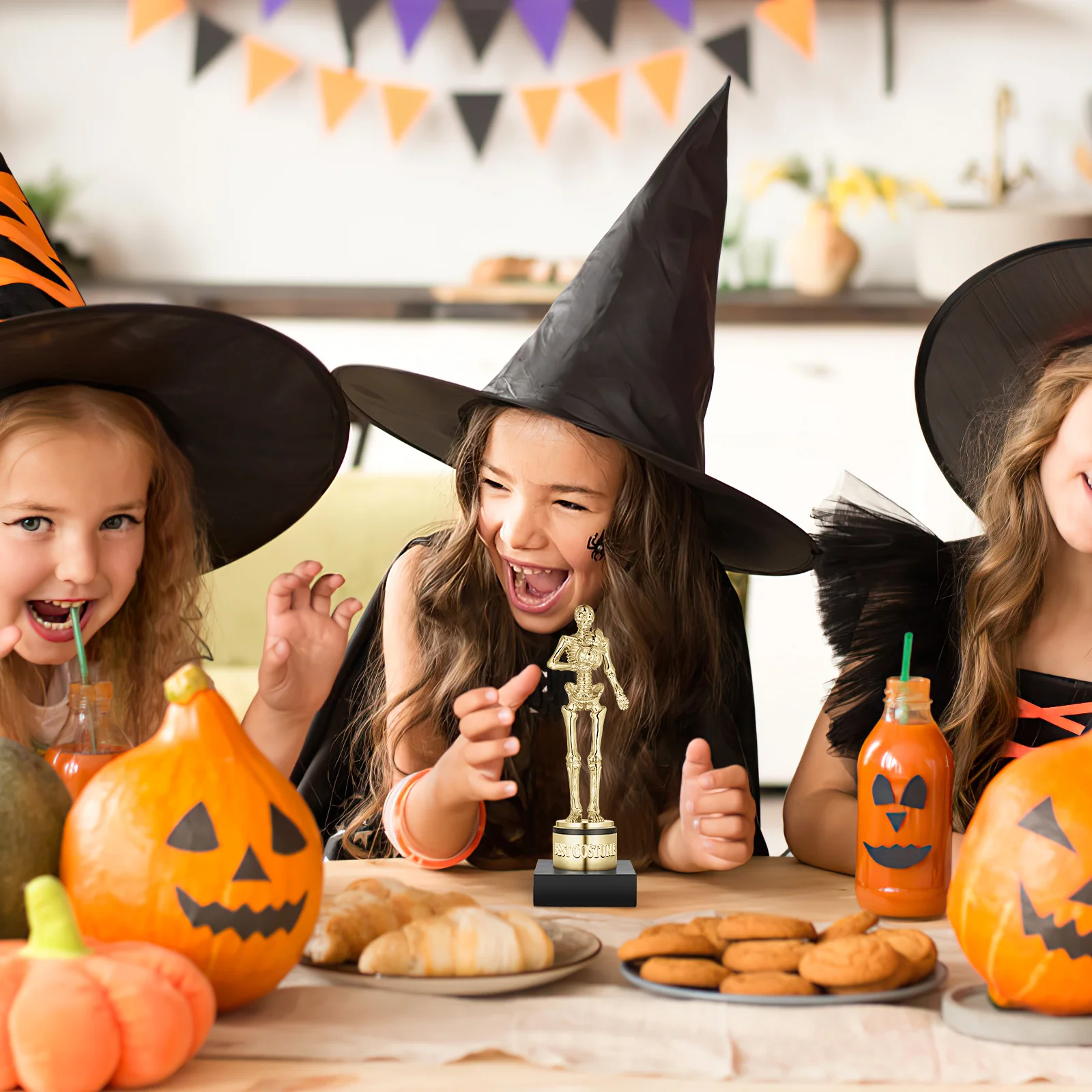 

Хэллоуин Череп Тыква Трофей Золотой Лучший Приз Партии Хэллоуин Конкурс Награда Церемония