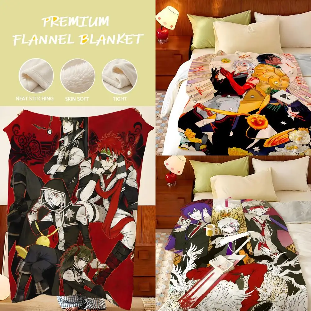 Anime D-DGray m-man Throw Flannel Throw Blanket, Lightweight Cozy, Durable Washable cute Cool