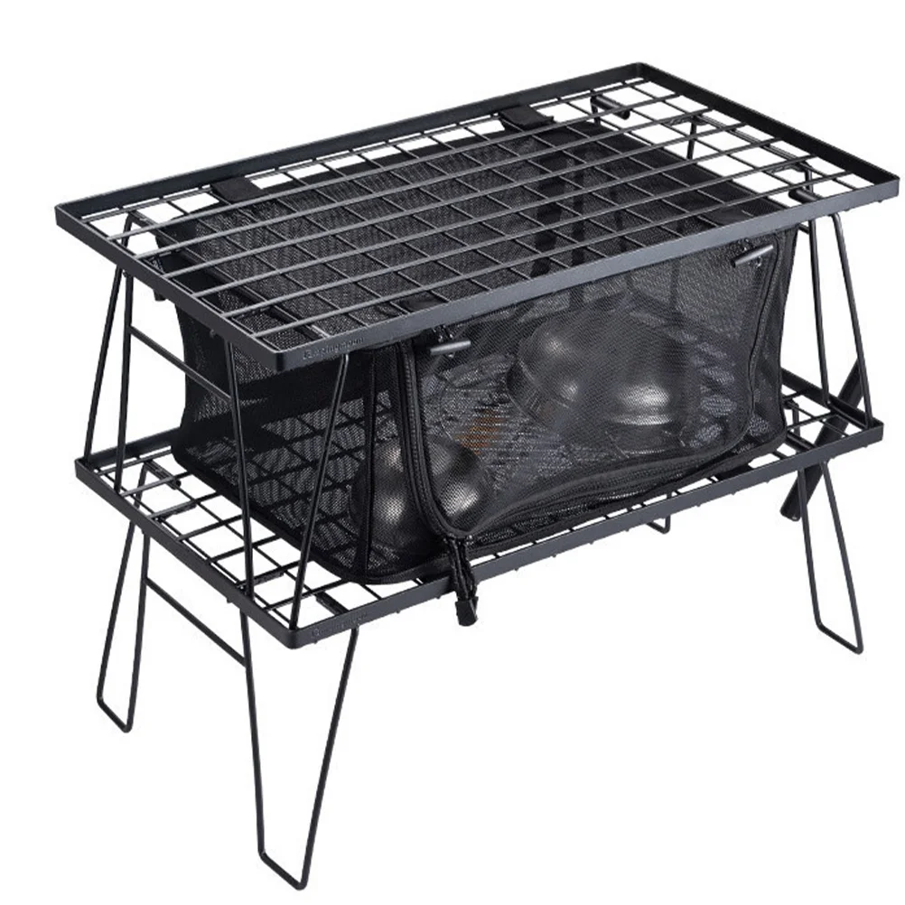 

Camping Tableware Organizer Bag Premium Material Mesh Design Cutlery Storage Easy to for Outdoor Use