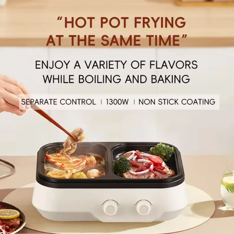 

Многофункциональная электрическая плита-гриль 2-в-1 — бытовая мультиварка с антипригарным покрытием, электрические плиты