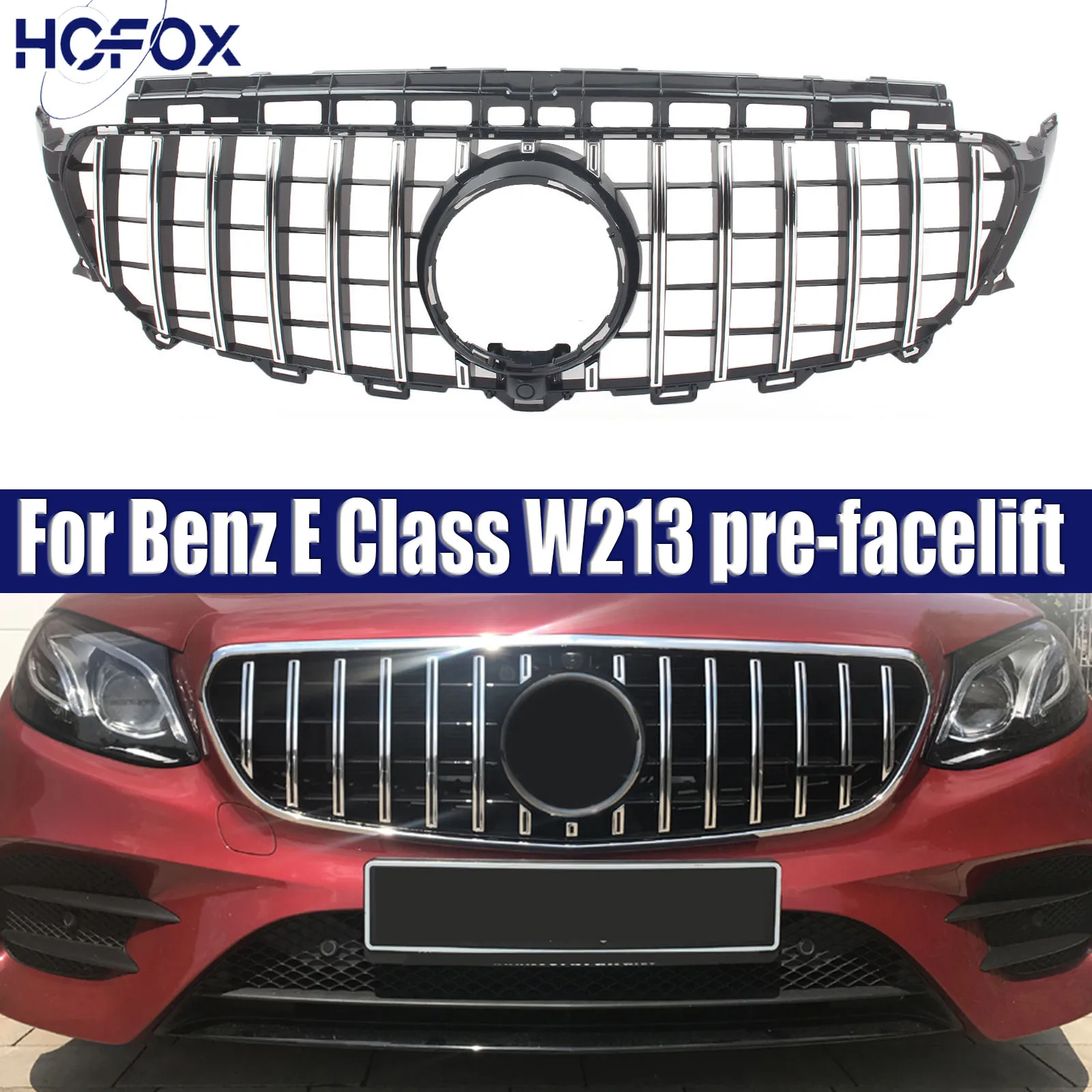 

Front Grille Bumper Intake Hood Mesh Grid For Mercedes Benz E Class W213 pre-facelift 2016-2020