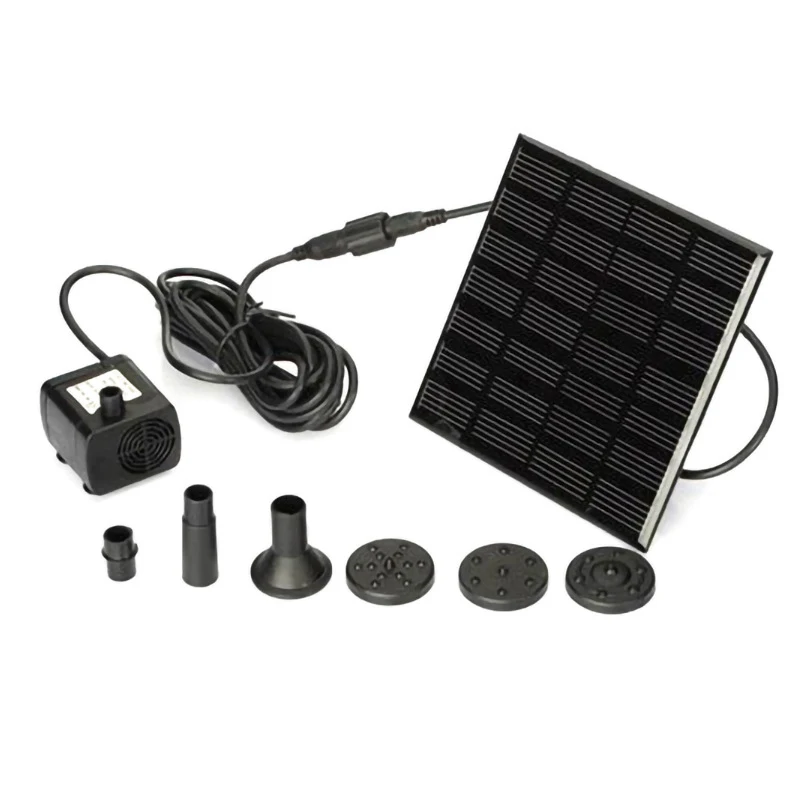 1.8W DC 12V Solar Fountain Pump Solar Powered Pump Solar Pumping for Bird Bath Pond Garden And Other Places