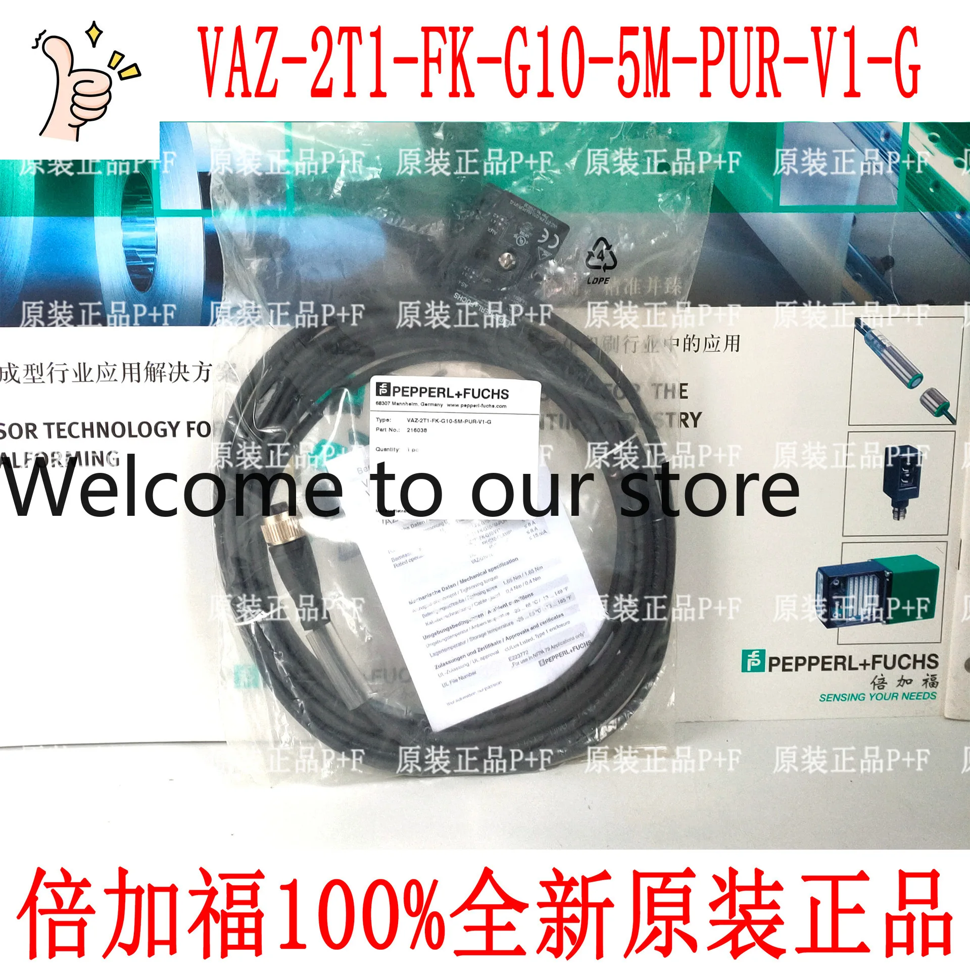 Original German P + F VAZ-2T1-FK-G10-5M-PUR-V1-G