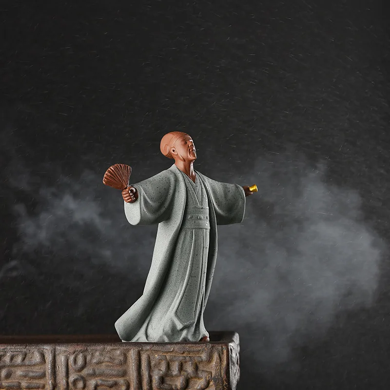 Zhuge Liang-Famous Figure in Chinese Home Furnishing, Kongming Ornaments, Ceramic, Zen, Living Room, porch Decoration