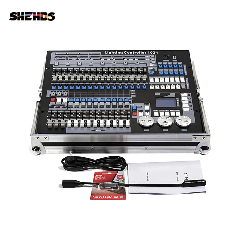 Imagem -05 - Shehds-dj Controlador com Flight Case 1024 Console Dmx 512 Led Moving Head Lights Disco Stage Light Effect Profissional