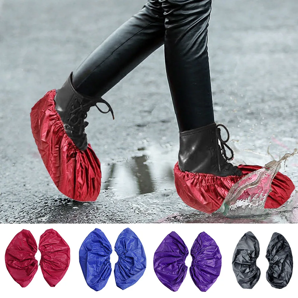 1 Pair Reusable Unisex Rain Boot Cover Poncho Waterproof Shoe Cover For Rainy Day Outdoor Walking Shoe Protector Dust Foot Cover