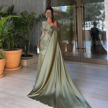 Thinyfull 2025 vestidos largos de noche de graduación sirena un hombro vestido de fiesta de Arabia Saudita vestidos formales de cóctel para graduación personalizados