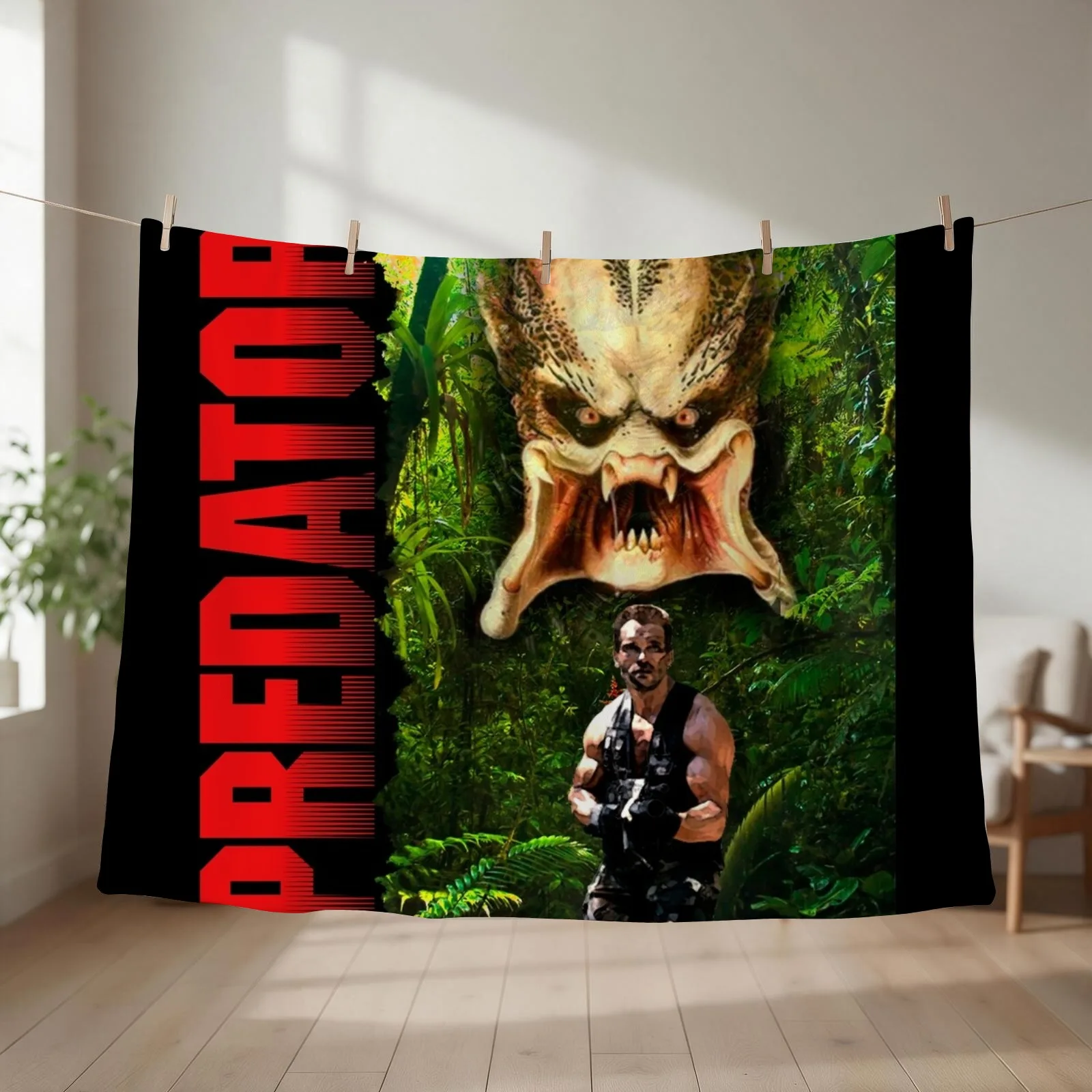 PREDATOR Throw Blanket couch cozy soft plush fuzzy picnic outdoor blanket