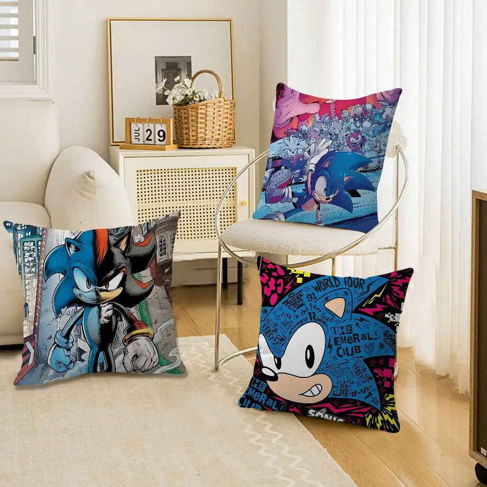 Anime S-SonicS Lucky Dragon Pillow Cover Sofa Cushion Cover Home Room Decoration Children Gift