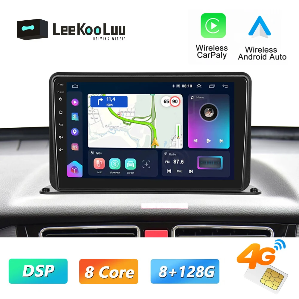 

LeeKooLuu 2 Din Android 11 Car Stereo Radio 10.1" GPS Multimedia Video Player 4G WiFi DSP Carplay For VW Ford Hyundai Toyota Kia