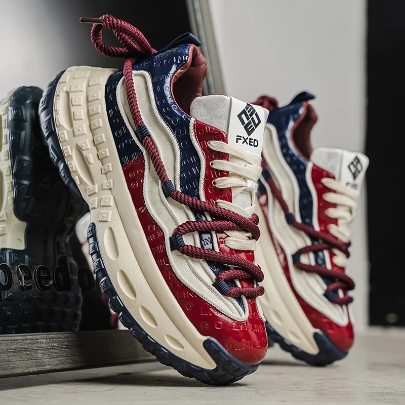 

Men's Casual Sports Shoes, Fashionable Thick Soled Skateboarding Shoes, Trendy and Comfortable Men's Shoes Suitable for Outdoor