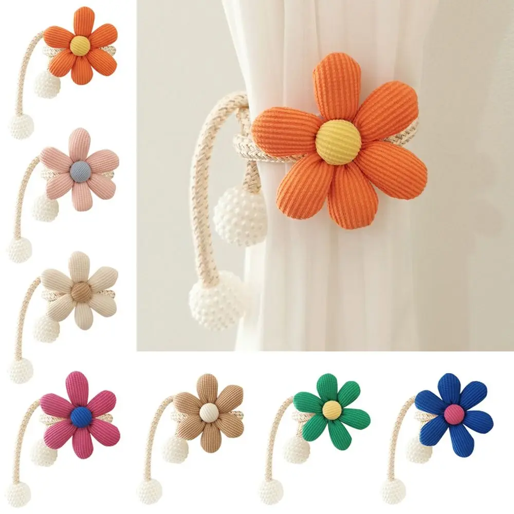 1PC Cute Magnetic Buckle Curtain Buckle Clip Flower Shape Pearl clasp Curtain Tieback Curtain Holders Kids Room