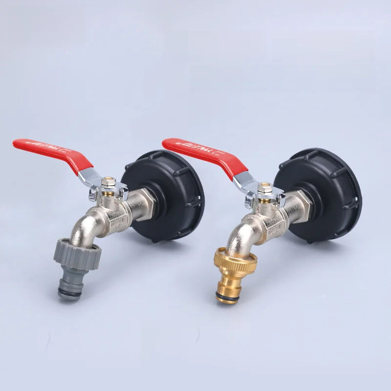 IBC ton barrel accessories 1/2 brass faucet alloy faucet adapter 3/4 brass faucet nipple connector